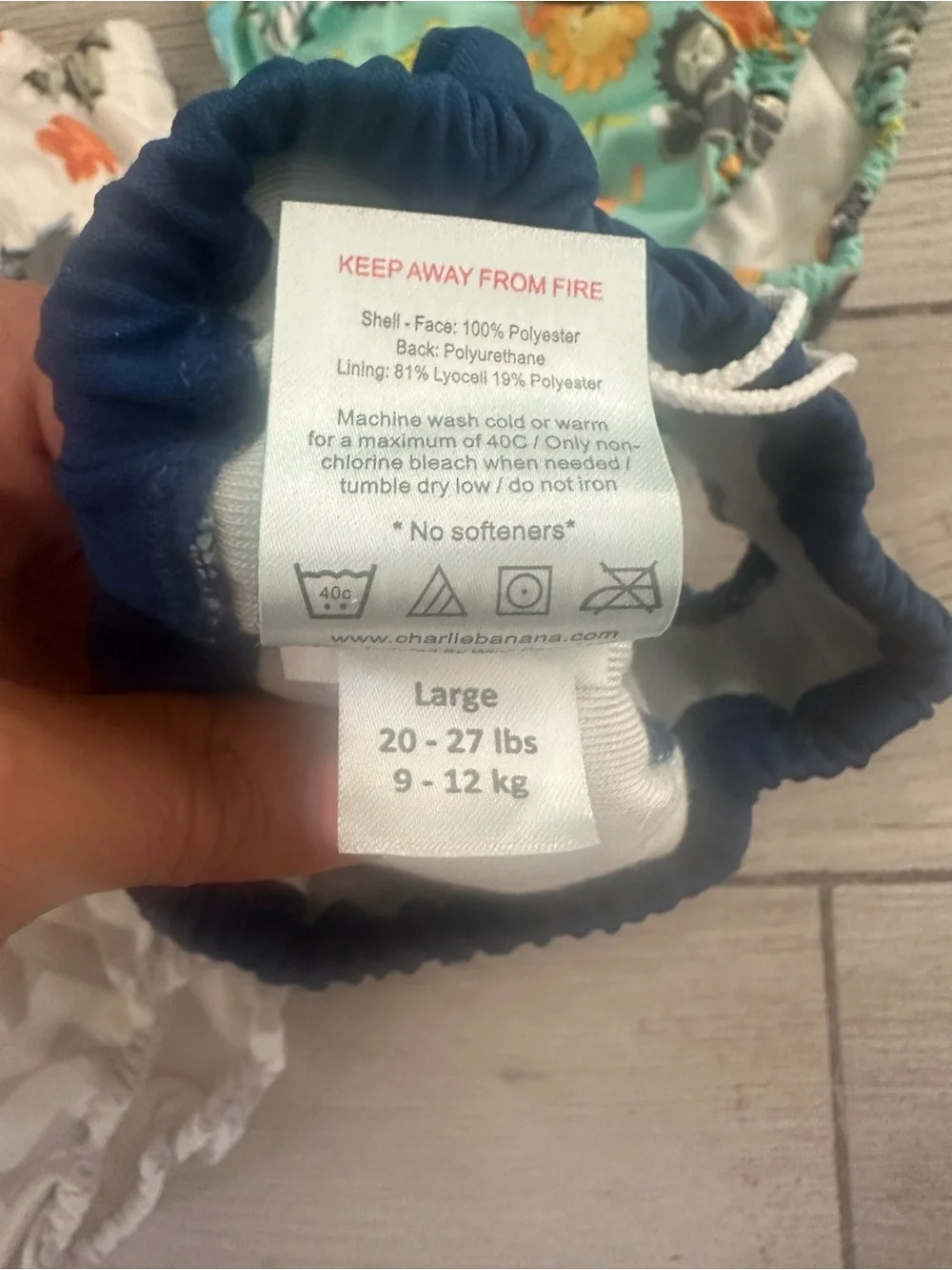 3 Charlie banana reusable swim diaper/covers size large 22-34lbs